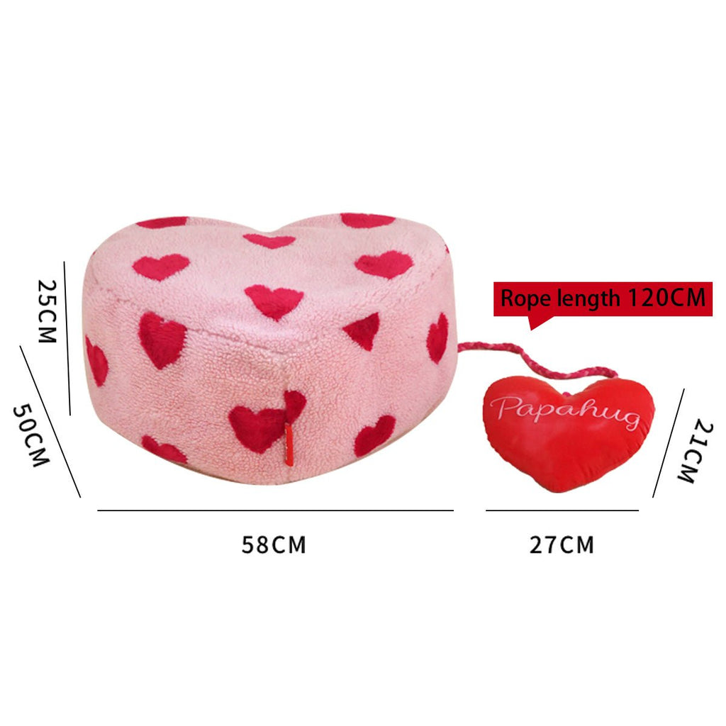 Tabouret cœur à pois rose amour